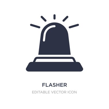 Beyaz arka plan Flasher simgesi. Basit öğe illüstrasyon fr