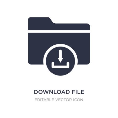 Beyaz arka plan üzerinde dosya simgesini indirin. Basit öğe illustrat