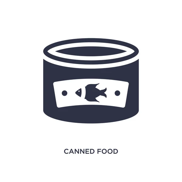 Icono de la comida enlatada sobre fondo blanco. Elemento simple ilustración — Vector de stock