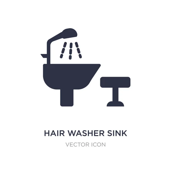 Ícone pia máquina de lavar cabelo no fundo branco. Elemento simples illust — Vetor de Stock