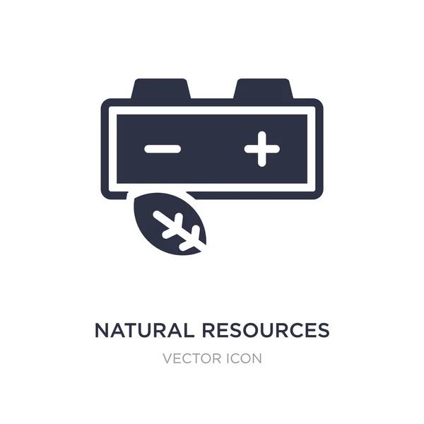 蓝色背景上的自然资源图标。简单的元素菌 — 图库矢量图片