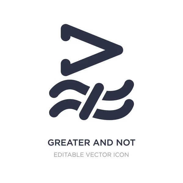 Greater and not approximately equal to icon on white background. — Stock Vector