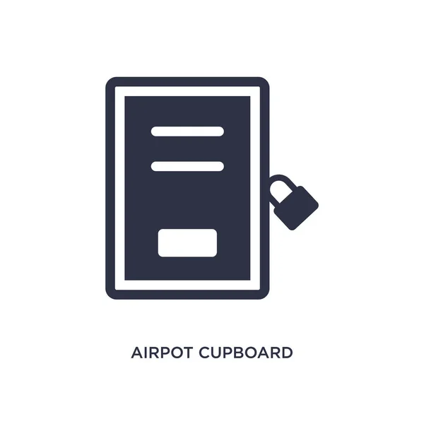 Airpot cupboard icon on white background. Simple element illustr — Stock Vector
