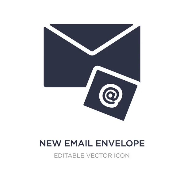 Nuevo icono de sobre de correo electrónico sobre fondo blanco. Elemento simple illu — Vector de stock