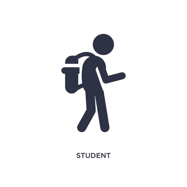 Icono del estudiante sobre fondo blanco. Elemento simple ilustración fr — Vector de stock