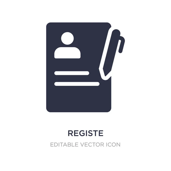 Registrierungssymbol auf weißem Hintergrund. einfaches Element Illustration fr — Stockvektor