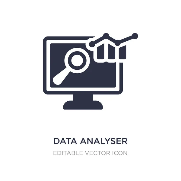 Icono del analizador de datos en fondo blanco. Elemento simple illustrat — Vector de stock