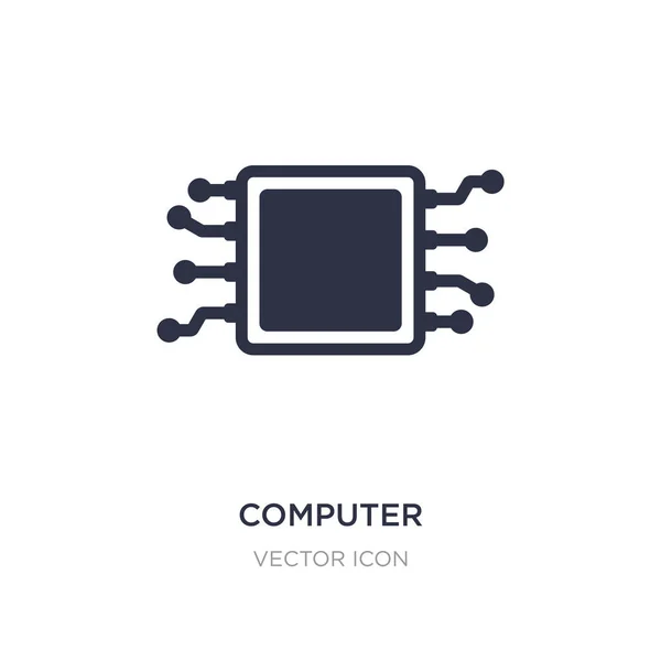 Computer microprocessor icon on white background. Simple element — Stock Vector
