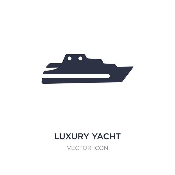 Luxus yacht ikonra a fehér háttér előtt. Egyszerű elem illustrati — Stock Vector