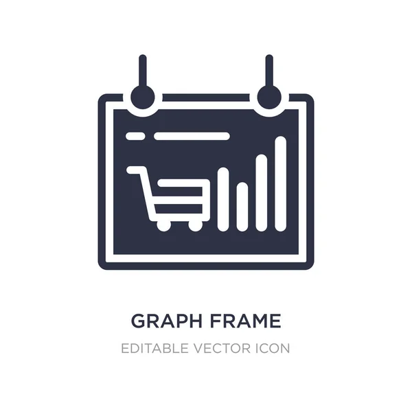 Graph frame icon on white background. Simple element illustratio — Stock Vector