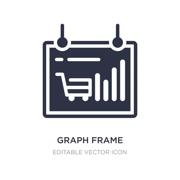 Ikonę ramki wykresu na białym tle. Prosty element ilustratio — Wektor stockowy