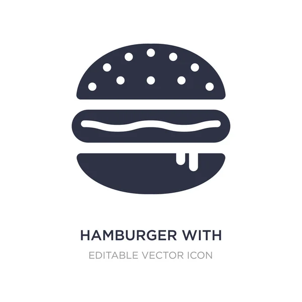 Hamburger mit Specksymbol auf weißem Hintergrund. einfaches Element i — Stockvektor