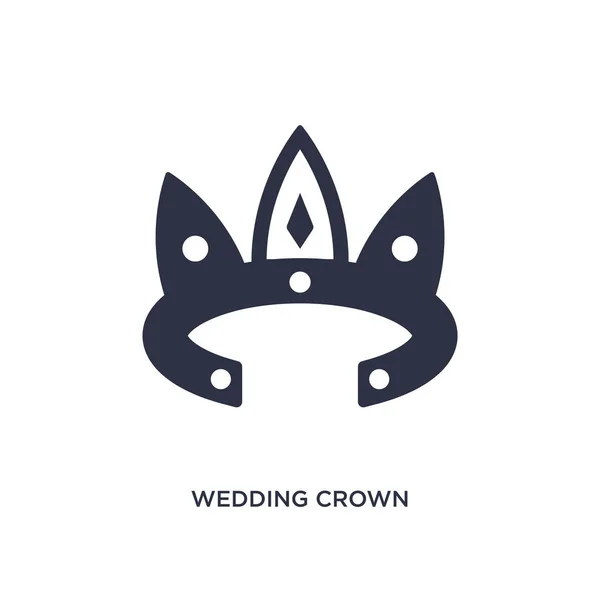 Icône de couronne de mariage sur fond blanc. Illustrat d'élément simple — Image vectorielle
