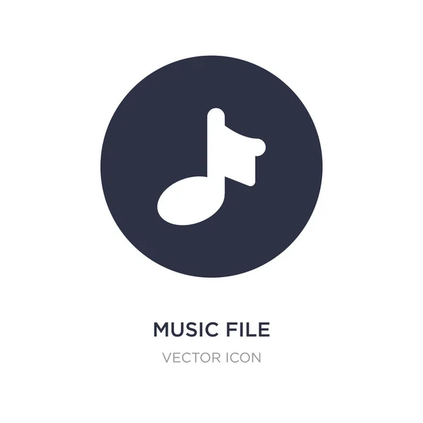 Music file icon on white background. Simple element illustration — Stock Vector