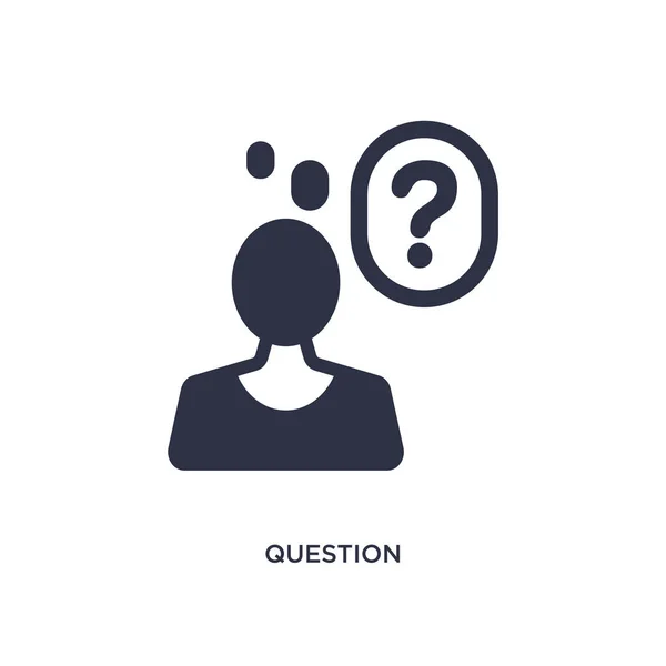 Question icon on white background. Simple element illustration f — Stock Vector