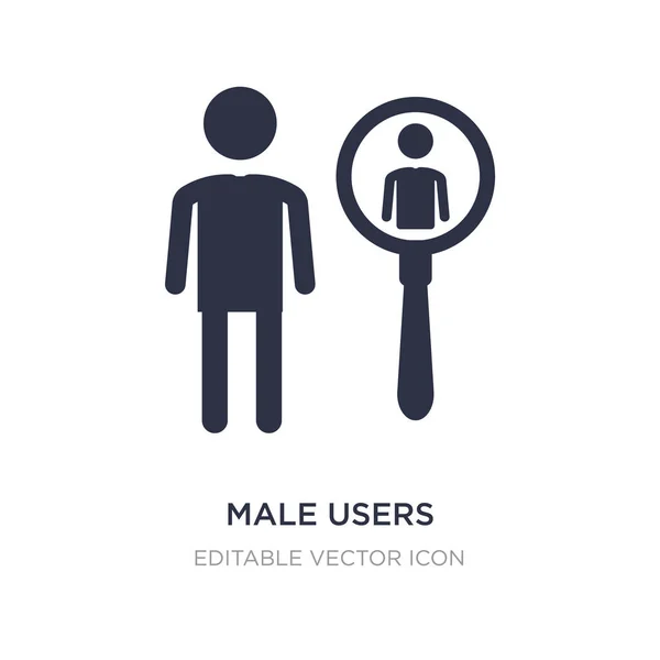 Usuário masculino ícone no fundo branco. Ilustração do elemento simples — Vetor de Stock