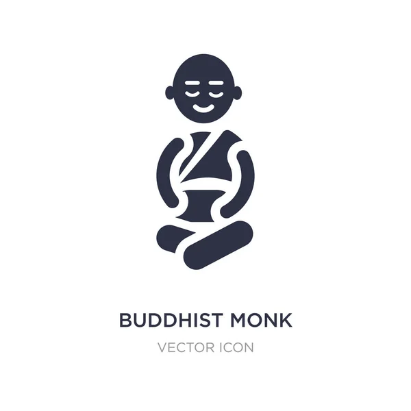 Icône moine bouddhiste sur fond blanc. Illustrat d'élément simple — Image vectorielle