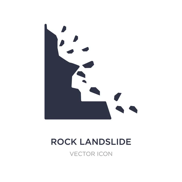 Icono de seguridad de deslizamiento de roca sobre fondo blanco. Elemento simple i — Vector de stock