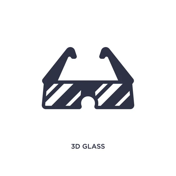 3D-Glassymbol auf weißem Hintergrund. einfaches Element Abbildung f — Stockvektor