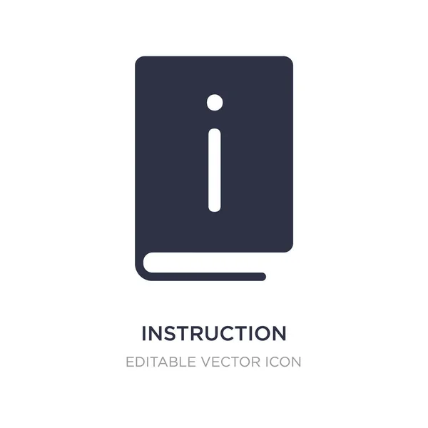 Icono de instrucción sobre fondo blanco. Elemento simple ilustración — Vector de stock