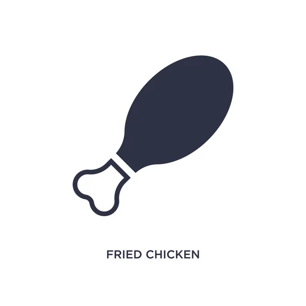 Icono de los muslos de pollo frito sobre fondo blanco. Elemento simple il — Vector de stock