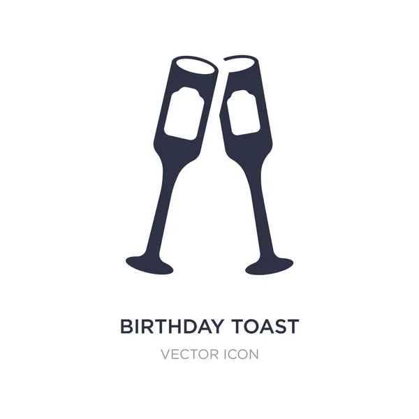 Geburtstag Toast-Symbol auf weißem Hintergrund. einfaches Element illustriert — Stockvektor