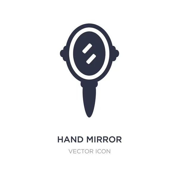 Icono de espejo de mano sobre fondo blanco. Elemento simple ilustración — Vector de stock