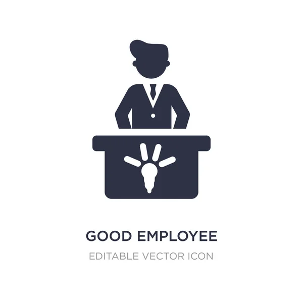 Gutes Mitarbeiter-Symbol auf weißem Hintergrund. einfaches Element veranschaulichen — Stockvektor