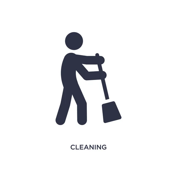 Icono de limpieza sobre fondo blanco. Elemento simple ilustración f — Vector de stock