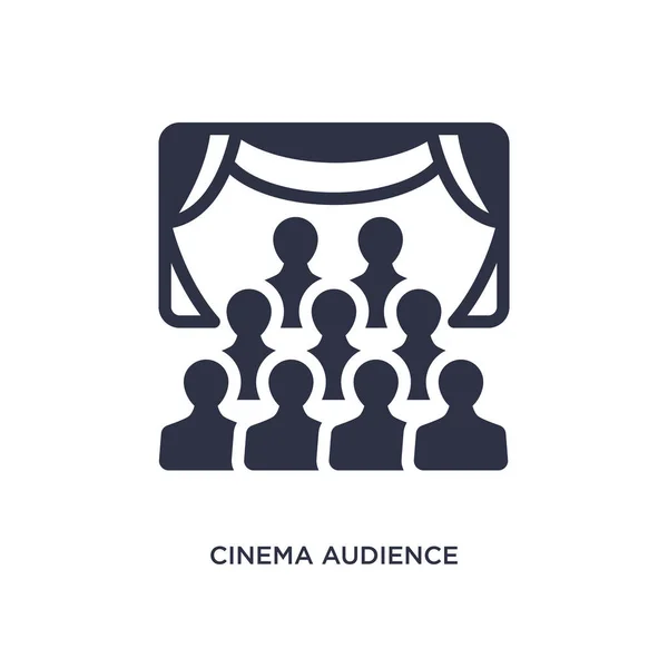 Icône du public de cinéma sur fond blanc. Élément simple illustr — Image vectorielle
