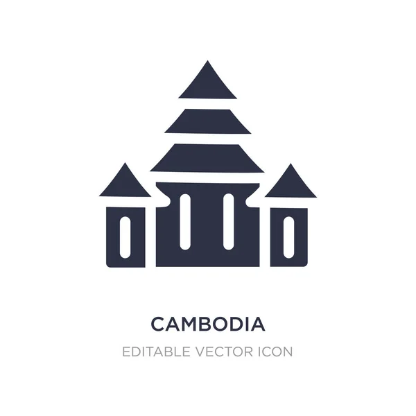 Ikon cambodia pada latar belakang putih. Ilustrasi elemen sederhana f - Stok Vektor
