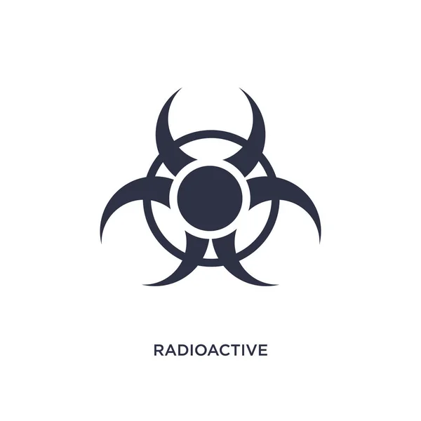 Icône radioactive sur fond blanc. Illustration d'élément simple — Image vectorielle