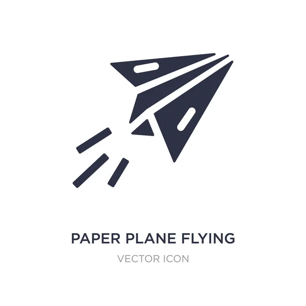 Avión de papel volando icono sobre fondo blanco. Elemento simple illu — Vector de stock