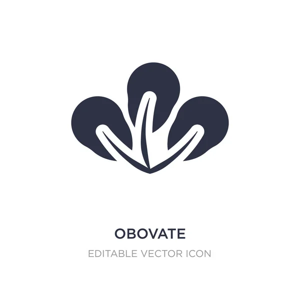 Obovate icon on white background. Simple element illustration fr — Stock Vector