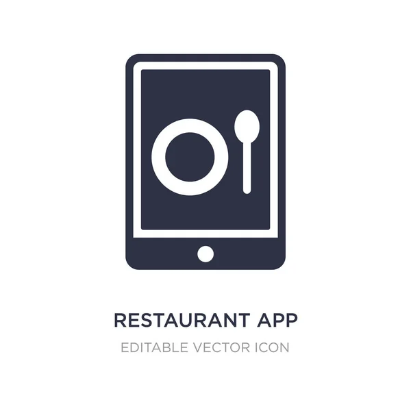 Restaurant app icon on white background. Simple element illustra — Stock Vector
