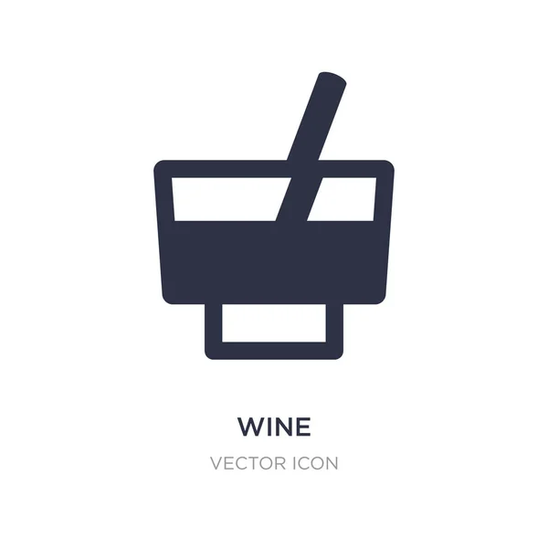 Ícone de vinho no fundo branco. Ilustração do elemento simples de — Vetor de Stock