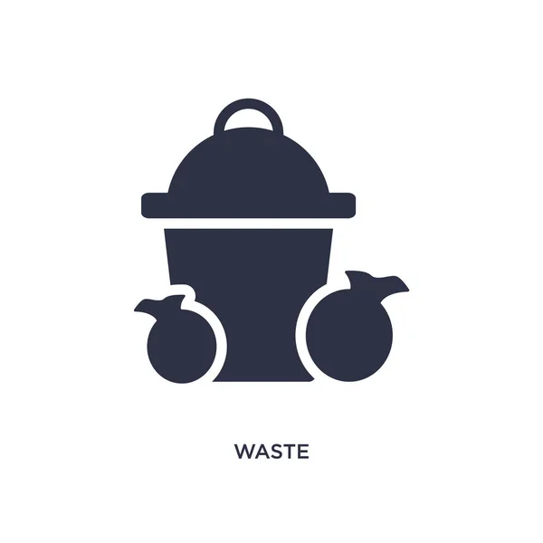 Icono de residuos sobre fondo blanco. Elemento simple ilustración de — Vector de stock