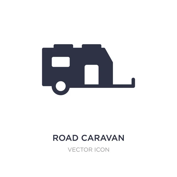Estrada caravana ícone no fundo branco. Elemento simples ilustrati — Vetor de Stock