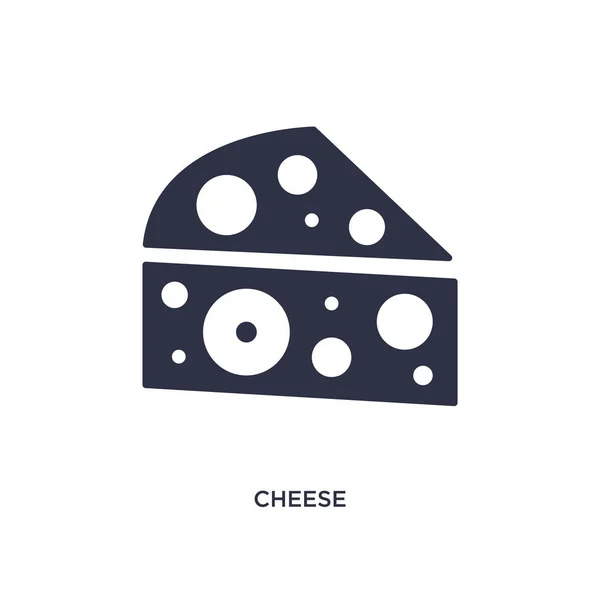 Ikona sýra na bílém pozadí. Jednoduchá ilustrace — Stockový vektor