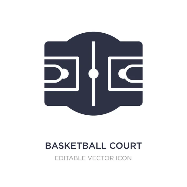 Basketballfeld-Symbol auf weißem Hintergrund. Einfaches Element Unlust — Stockvektor