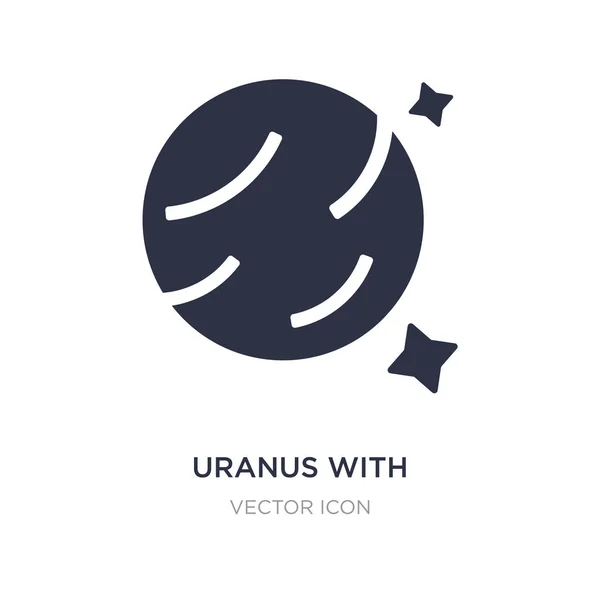 Uranus mit Satellitensymbol auf weißem Hintergrund. einfaches Element i — Stockvektor