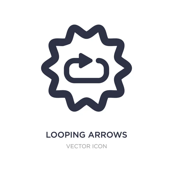 Looping arrows icon on white background. Simple element illustra — Stock Vector