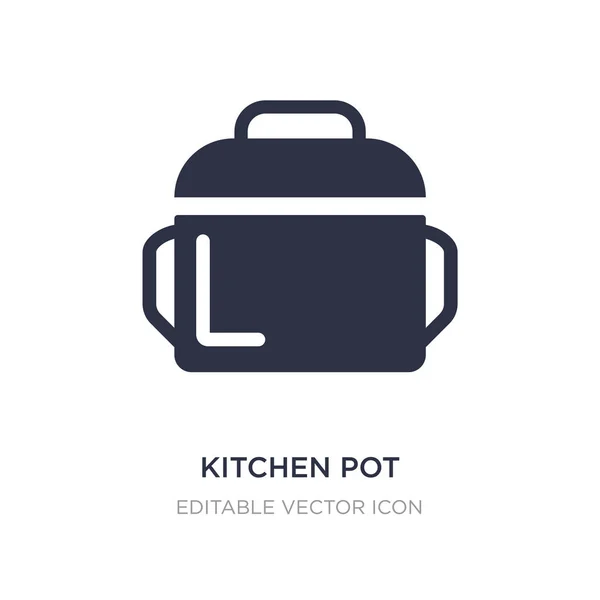 Küchentopf-Symbol auf weißem Hintergrund. einfaches Element illustratio — Stockvektor