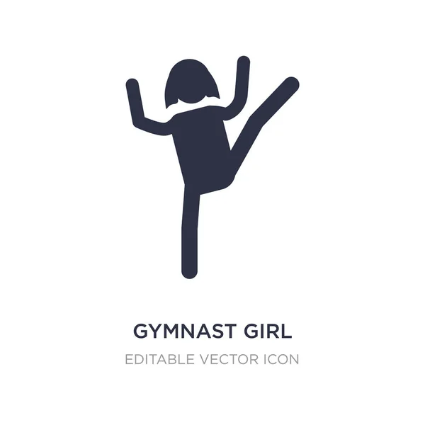 Гімнастка дівчина значок на білому тлі. Простий елемент illustrati — стоковий вектор