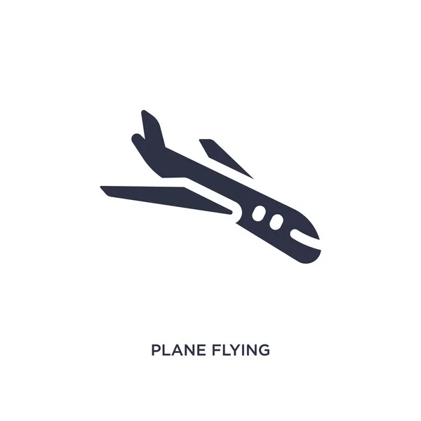 Plane flying icon on white background. Simple element illustrati — Stock Vector