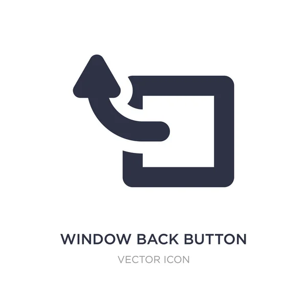 Icono del botón de la ventana hacia atrás sobre fondo blanco. Elemento simple illu — Vector de stock