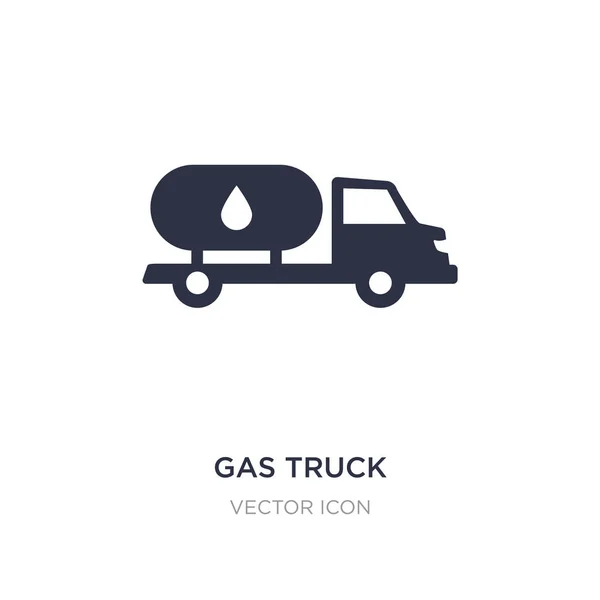 Icône de camion de gaz sur fond blanc. Illustration d'élément simple — Image vectorielle