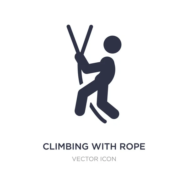 Climbing with rope icon on white background. Simple element illu — Stock Vector