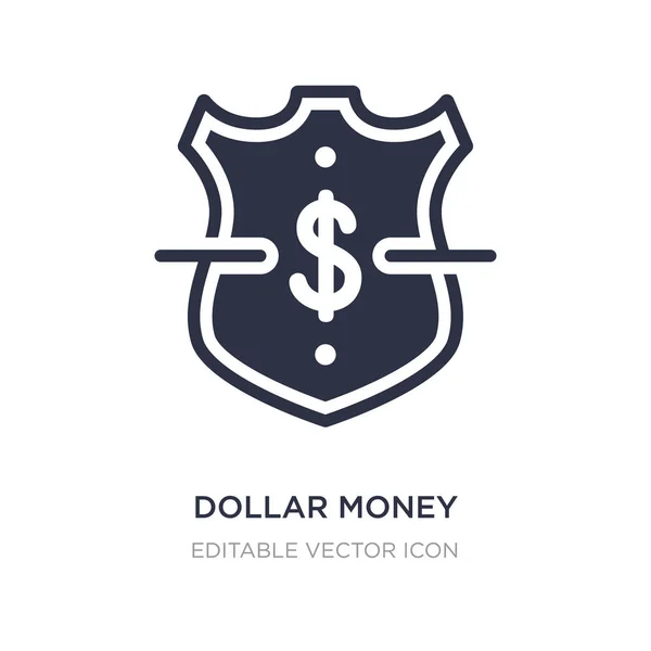 Dólar icono de protección del dinero sobre fondo blanco. Elemento simple — Vector de stock