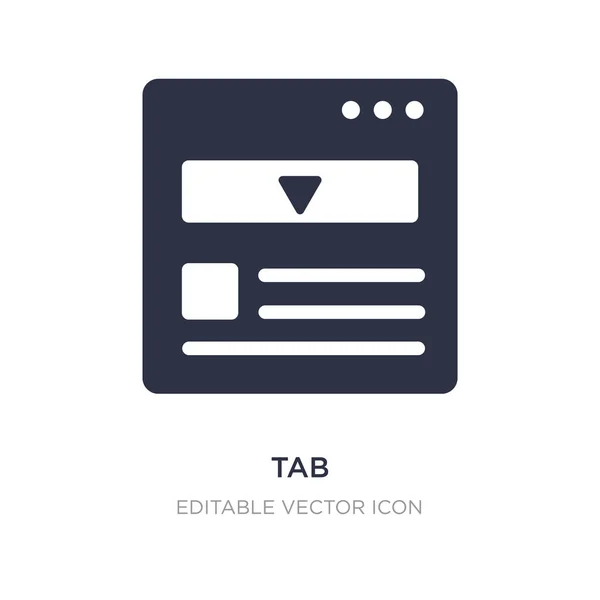 Tab-Symbol auf weißem Hintergrund. einfache Elementillustration von w — Stockvektor